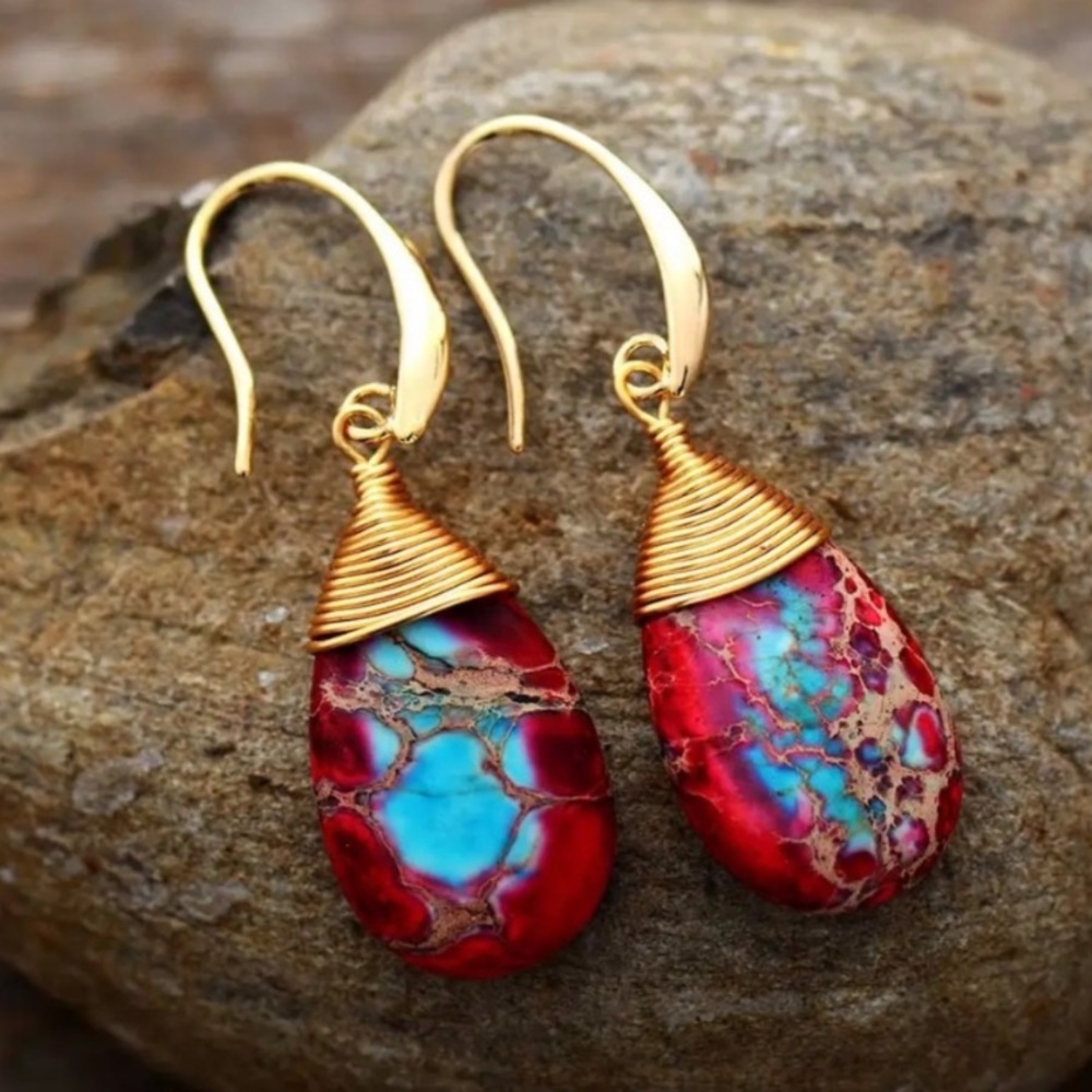 Sundance Red and Turquoise Earrings